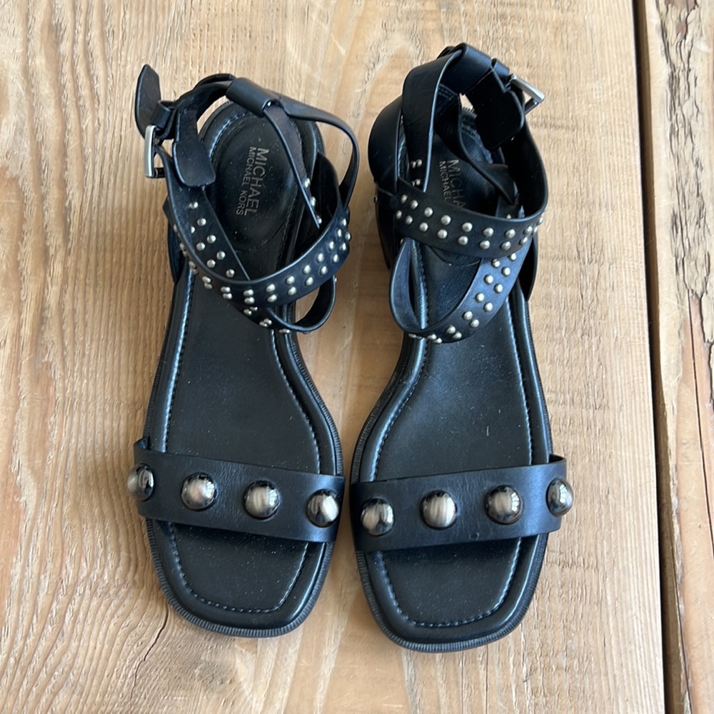 MICHAEL KORS Garner Studded Leather Sandal